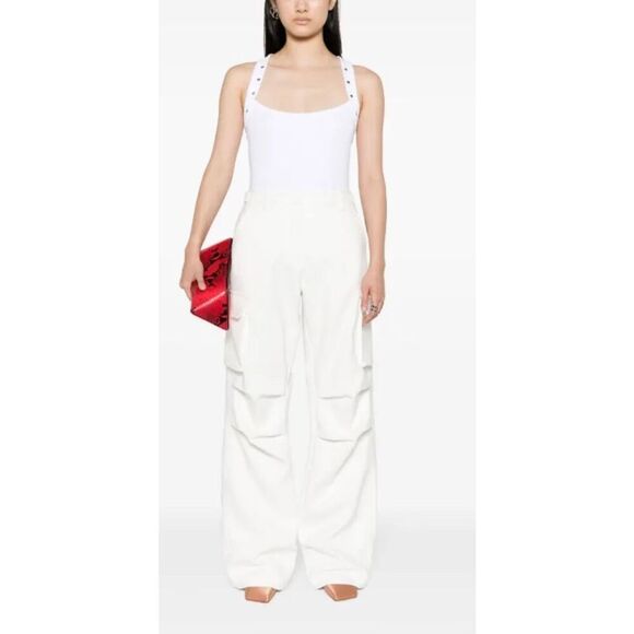 The Attico Eyelet-Embellished Ribbed-knit Tank Top NWT Size 42/ US 4-6 - Picture 2 of 12